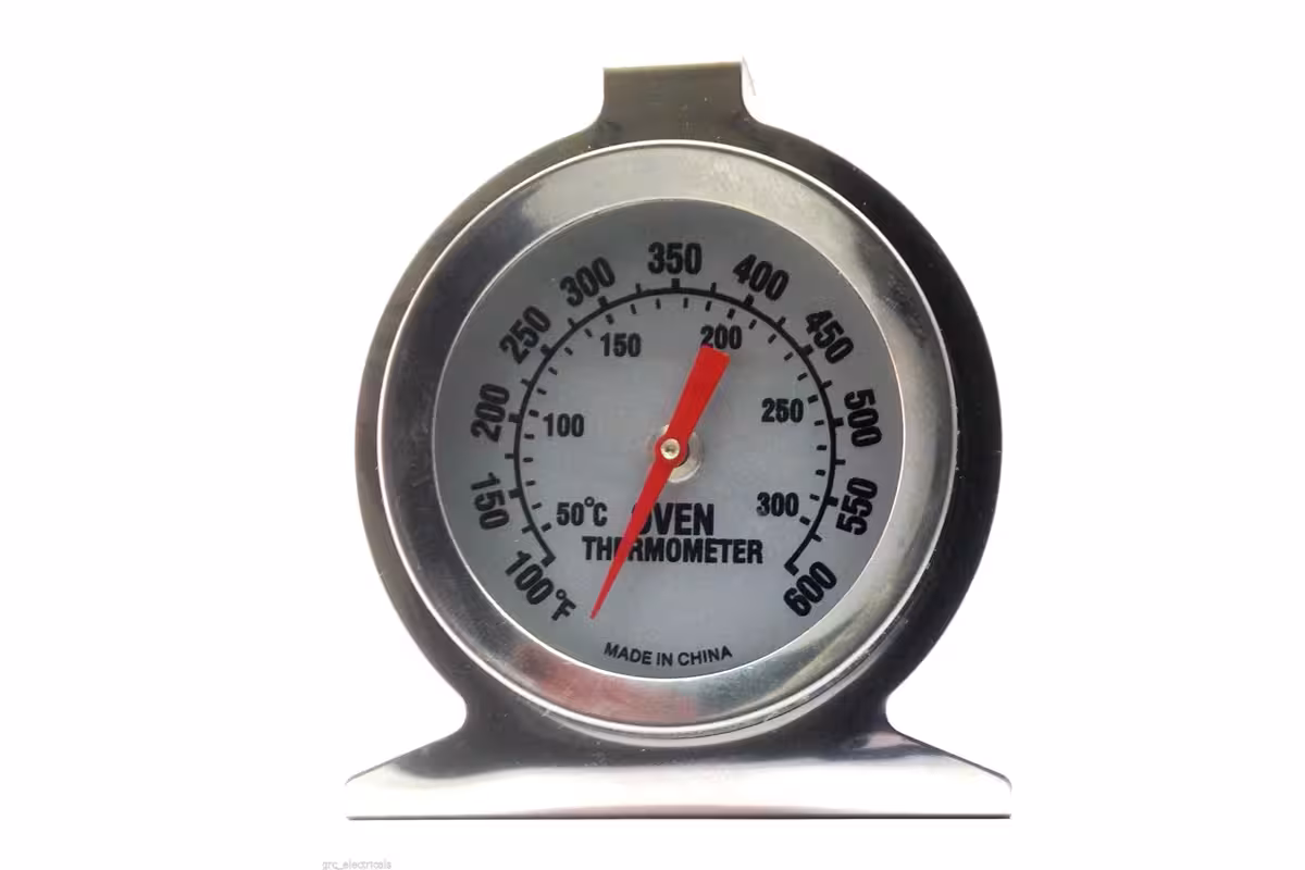 testing the oven temperature with an Oven Thermometer